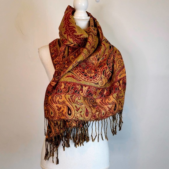 Reversible Pashmina Style Scarf Metallic - Picture 1 of 7